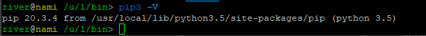 The command pip3 -V giving python 3.5 pip