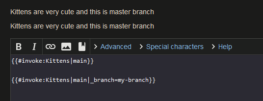 Master branch